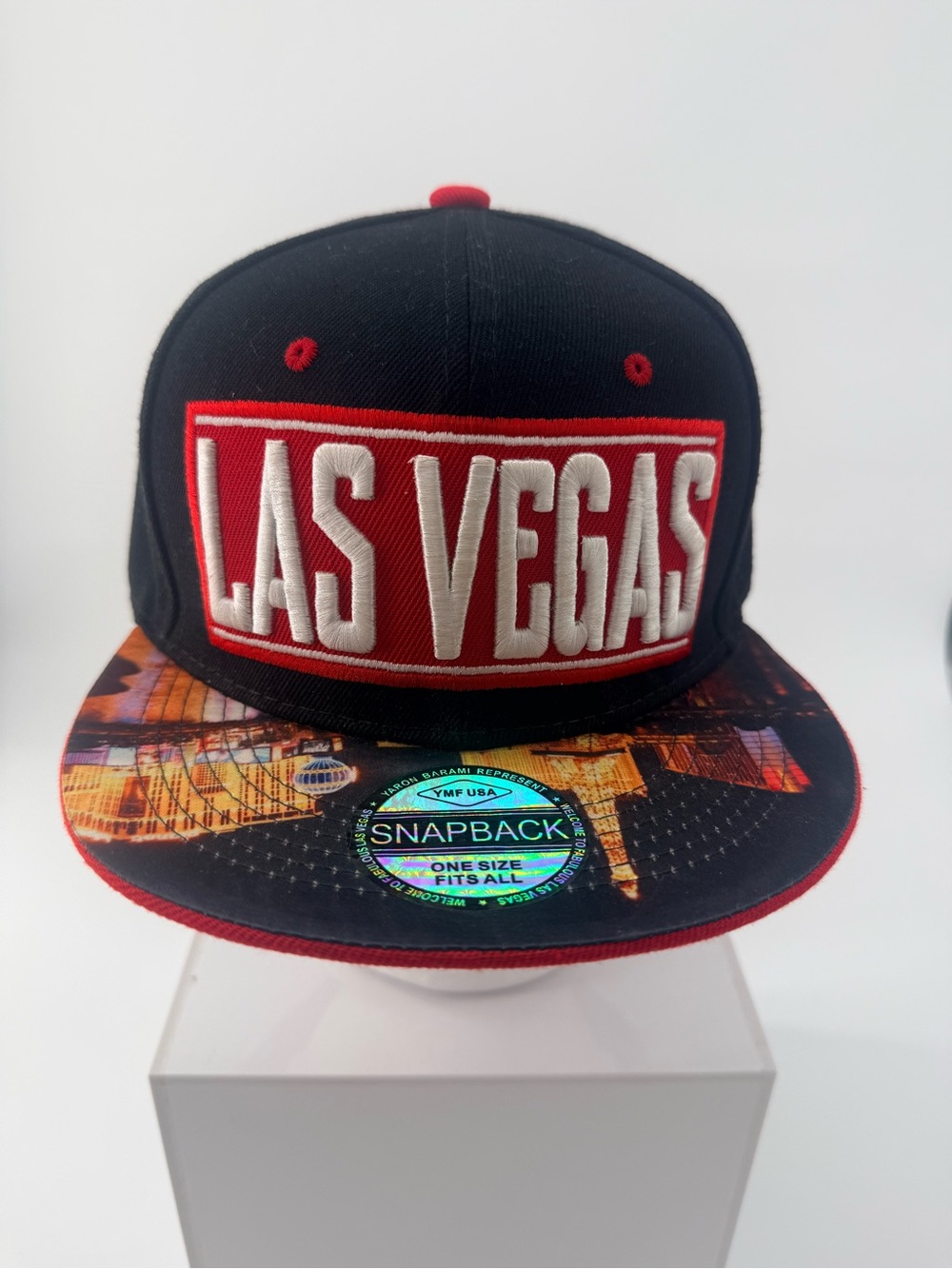 Las Vegas Black & Red Snapback Hat